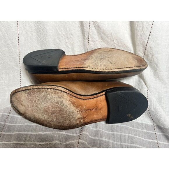 Allen Edmonds Delray Split Toe dress shoes tan walnut brown 7.5 - Picture 9 of 11